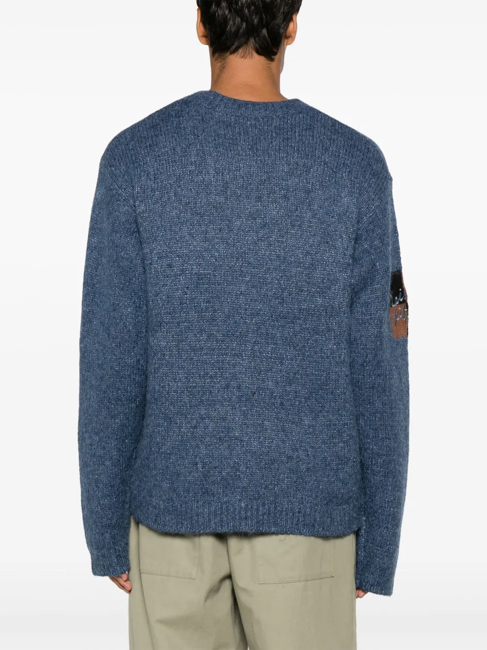 Maison Kitsuné Fox-intarsia logo-embroidered Jumper - Farfetch