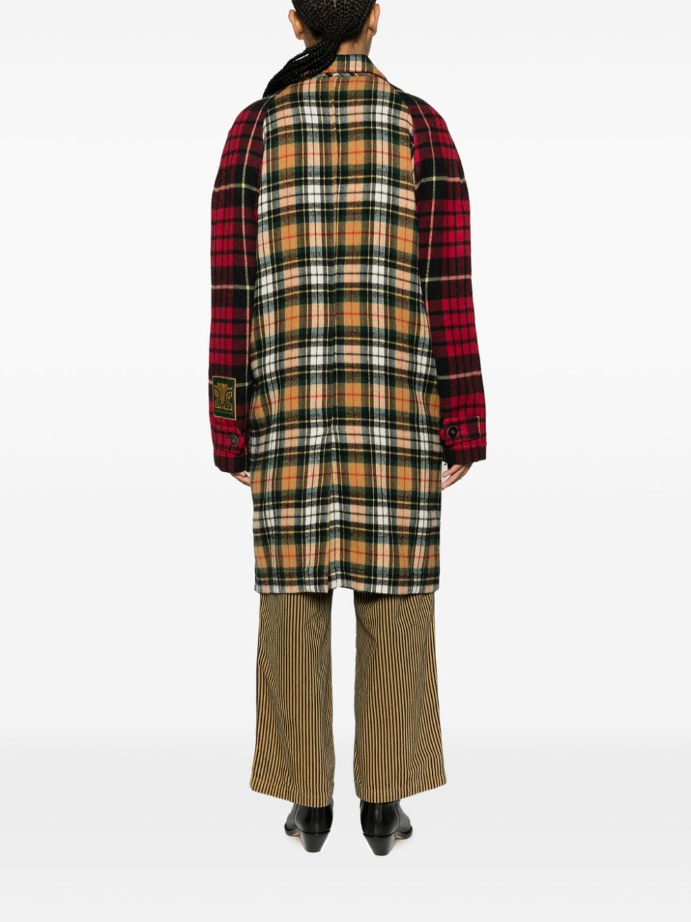 Shop Pierre-louis Mascia Checked Wool Coat In Red