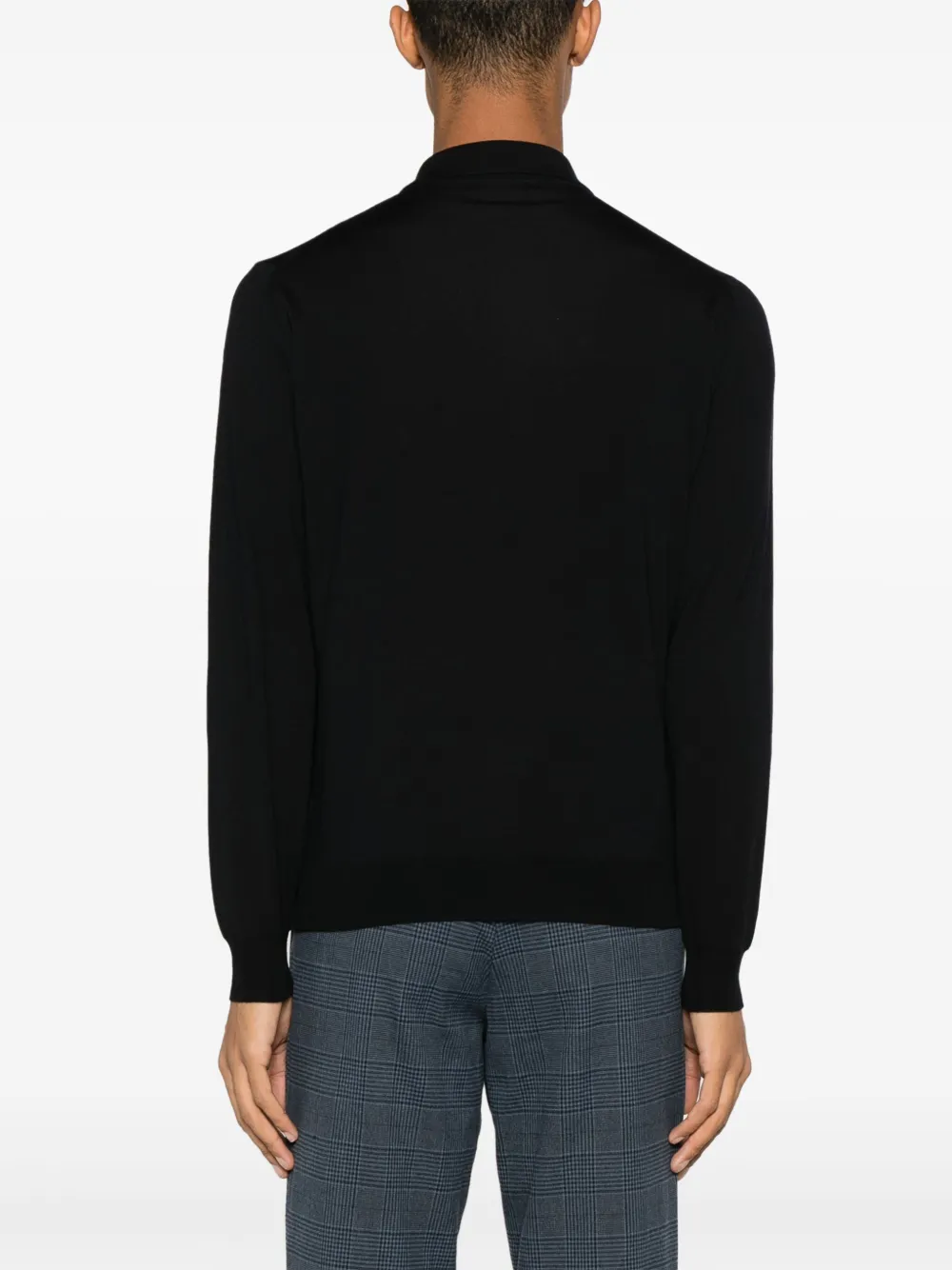 Shop Dell'oglio Half-zip Long-sleeve Jumper In Blue