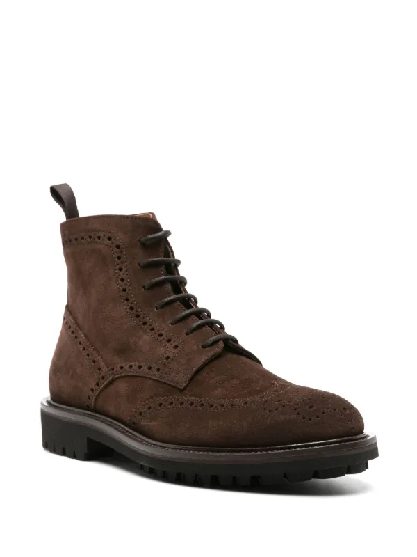 suede brogue boots