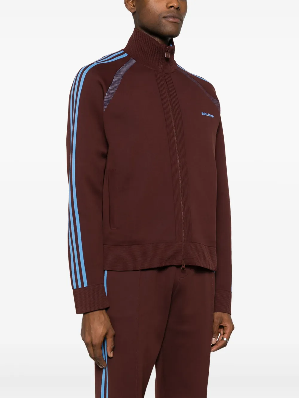 Shop Adidas Originals X Wales Bonner Logo-embroidered Jacket In Brown