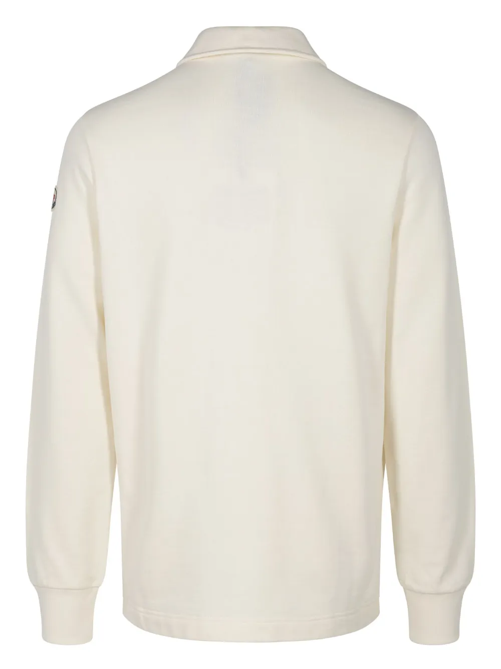 Moncler logo-appliqué cotton polo shirt - Wit