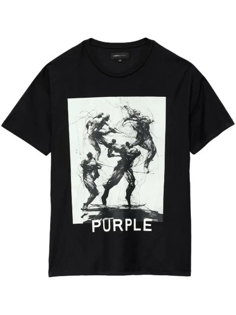 Purple Brand Fight cotton T-shirt