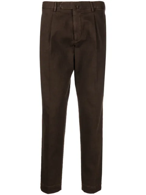 Dell'oglio checked cotton-blend tapered trousers