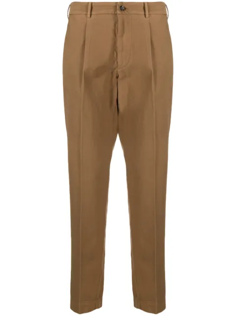 Dell'oglio pleated cotton-blend tapered trousers