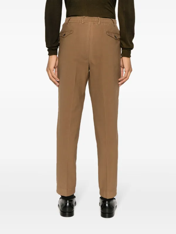 Dell'oglio Pantaloni Affusolati Plissettati Marrone FARFETCH IT