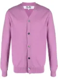 Comme Des Garçons Play Heart-patch wool cardigan - Purple