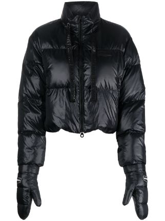 Stock Crop Puffer Jacket in Black