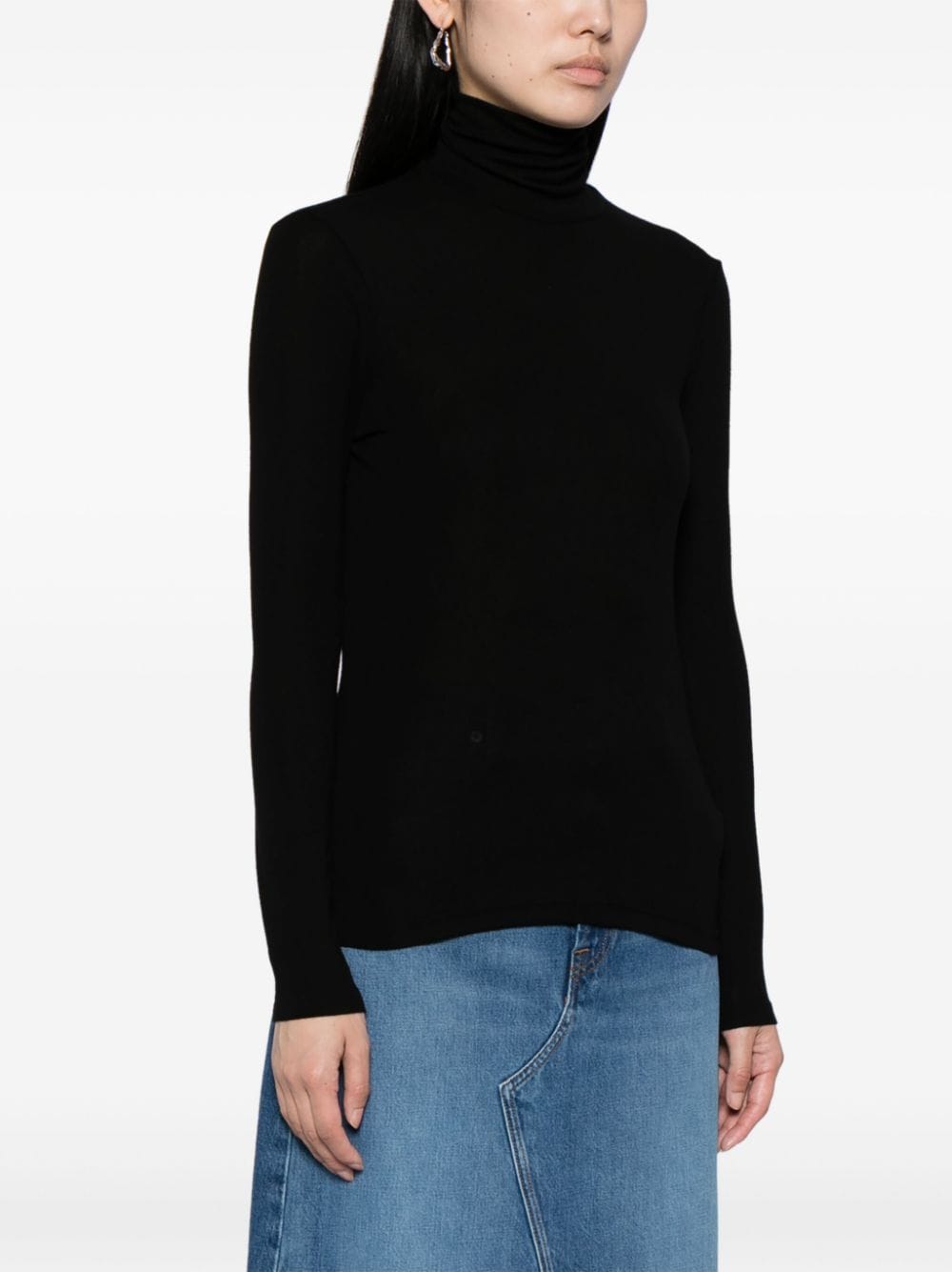 Shop Agolde Pascale High-neck Top In Black