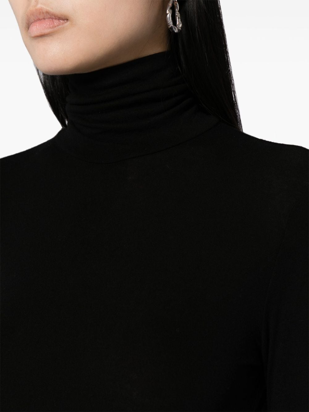 Shop Agolde Pascale High-neck Top In Black
