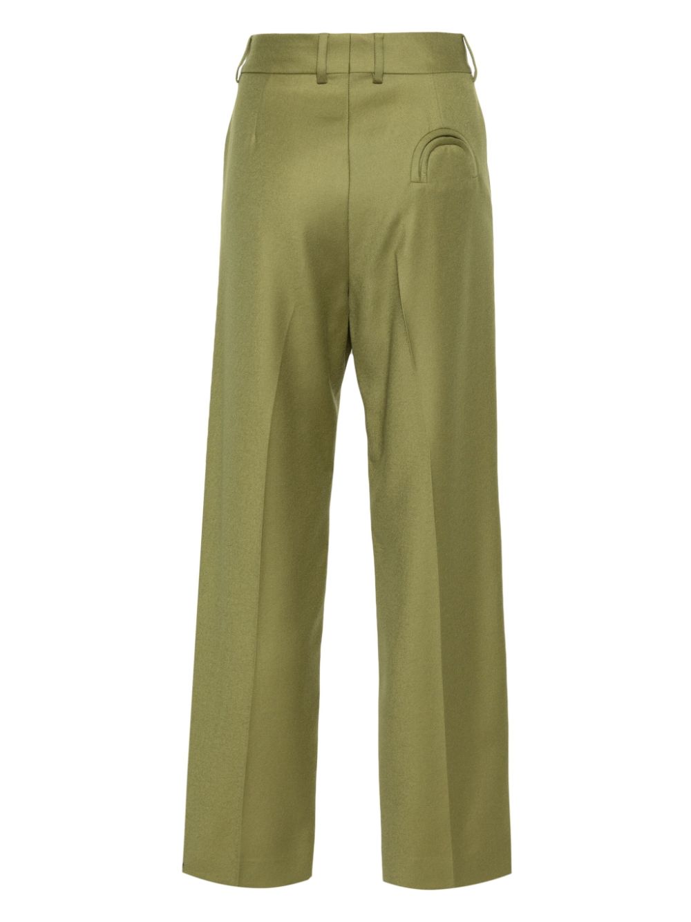 Blazé Milano pleat-detail wool straight-leg trousers - Groen