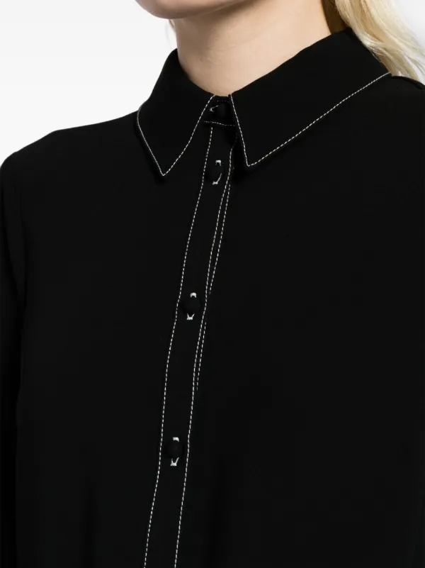 Cinq A Sept Gabby tied-waist Shirtdress | Black | FARFETCH ZA