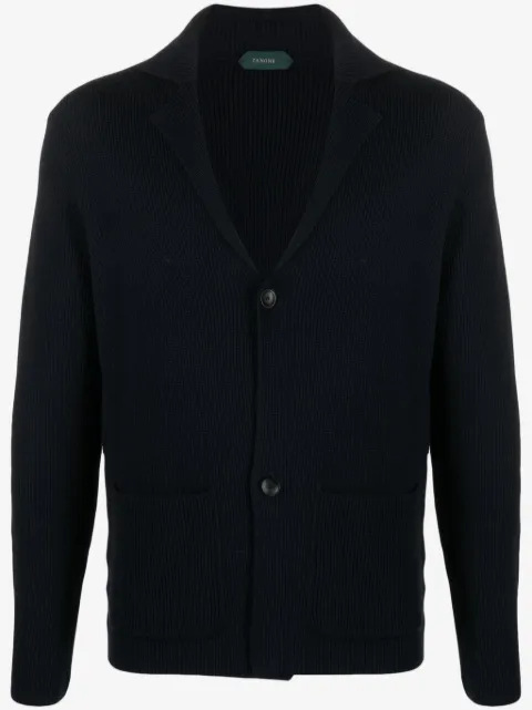 Zanone blazer en laine vierge à revers crantés