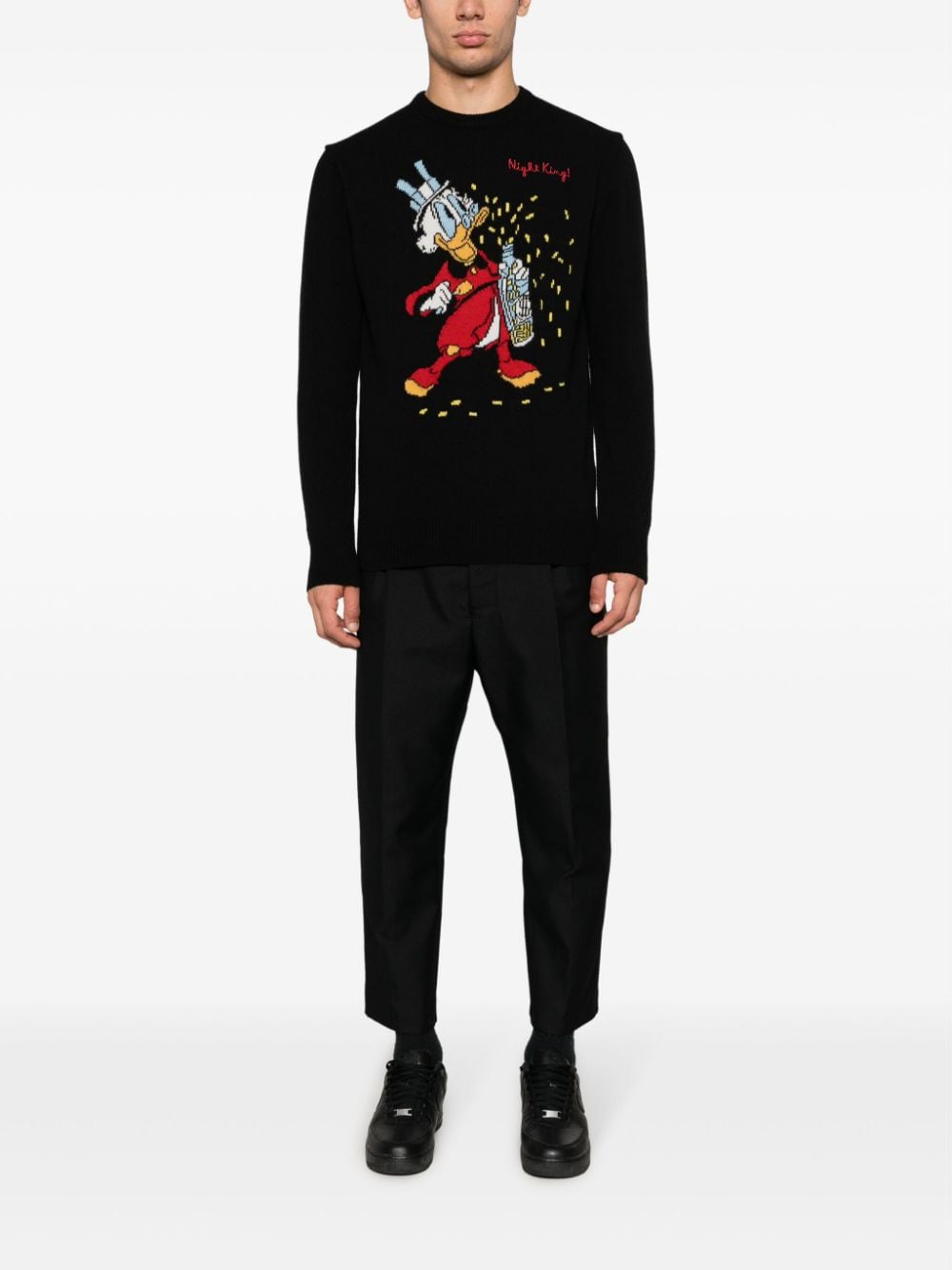 MC2 Saint Barth x Disney Scrooge jacquard crew-neck jumper - Zwart