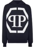 Philipp Plein Hexagon cotton hoodie - Blue