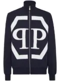 Philipp Plein Hexagon logo-print sweatshirt - Blue