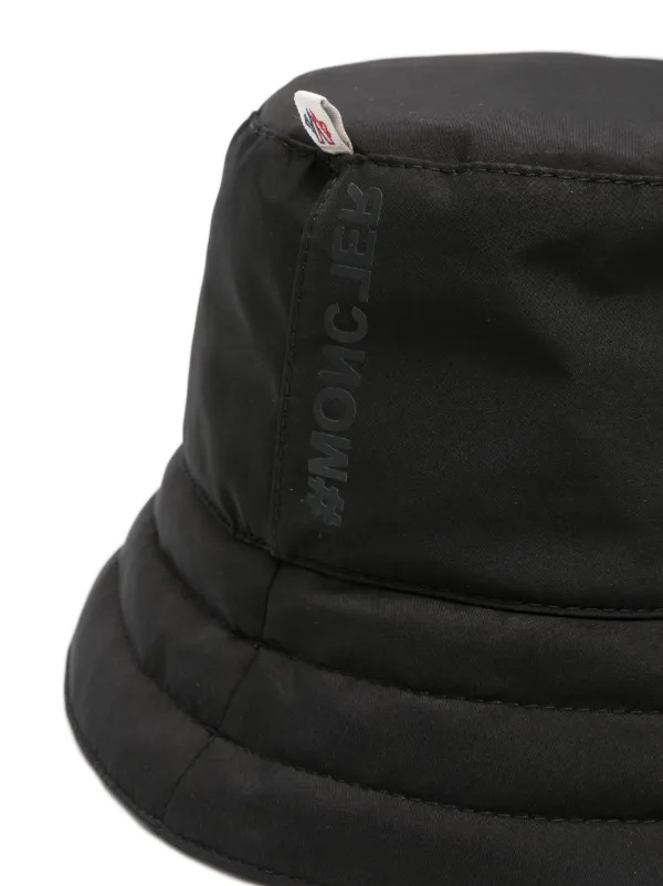 ハット MONCLER SS25 Logo patch bucket hat (K10933B000255983X 050) Moncler Black Bucket hat