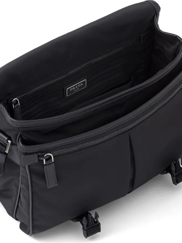 Prada Re-Nylon triangle-logo Crossbody Bag | Black | FARFETCH PL