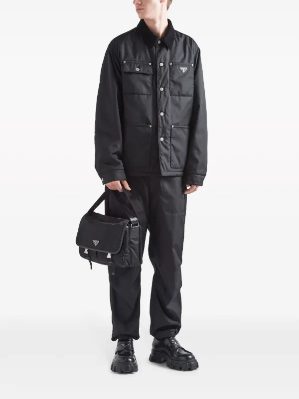 Prada Re-Nylon triangle-logo Shoulder Bag | Black | FARFETCH CA