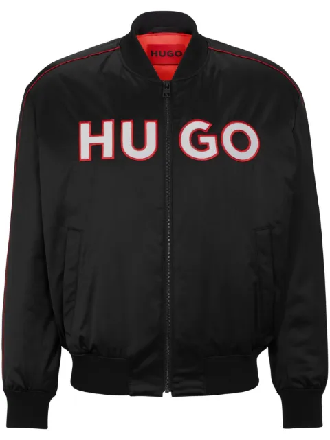 HUGO Jaqueta bomber com logo