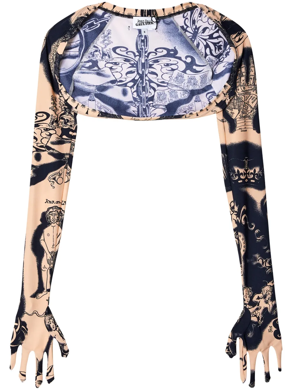 Jean Paul Gaultier Top met print Beige