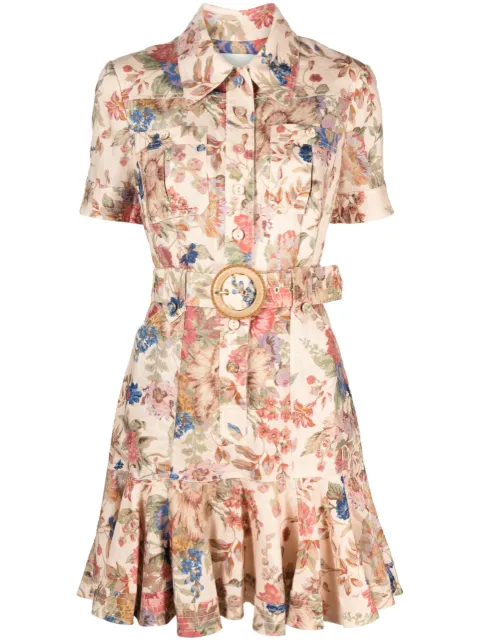 ZIMMERMANN August floral-print shirtdress