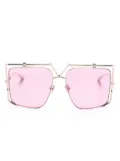 VALENTINO GARAVANI EYEWEAR V-Light oversize-frame sunglasses - Pink