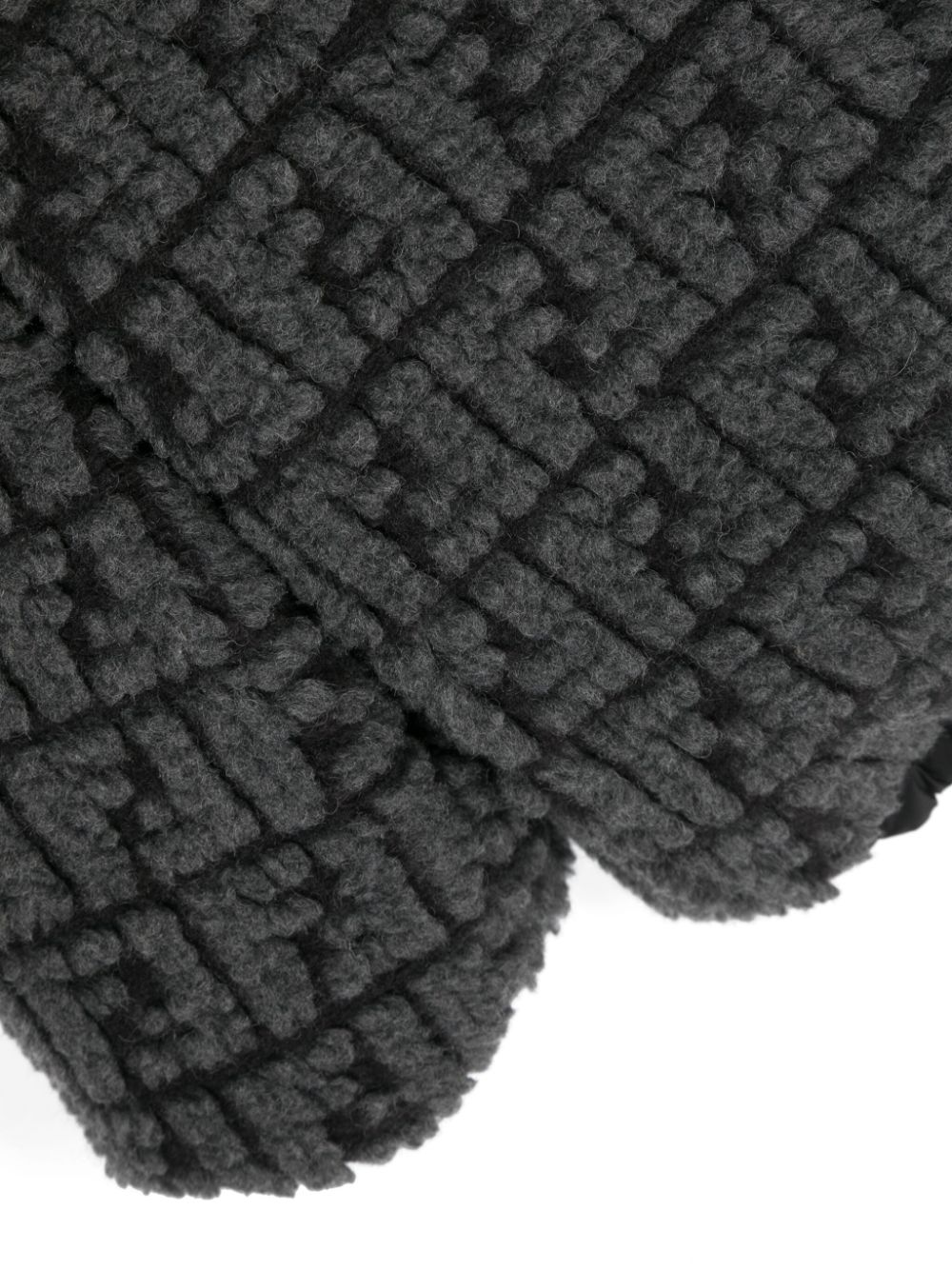 Shop Fendi Ff-motif Fleece Down Jacket In Black