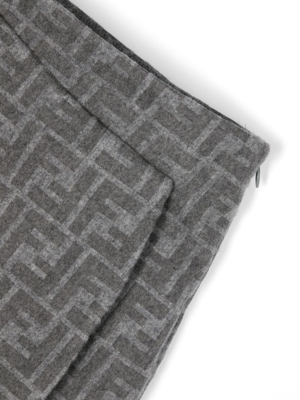 Shop Fendi Ff-monogram Wrap Miniskirt In Grey
