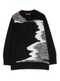 Missoni Kids intarsia-knit wool jumper - Black