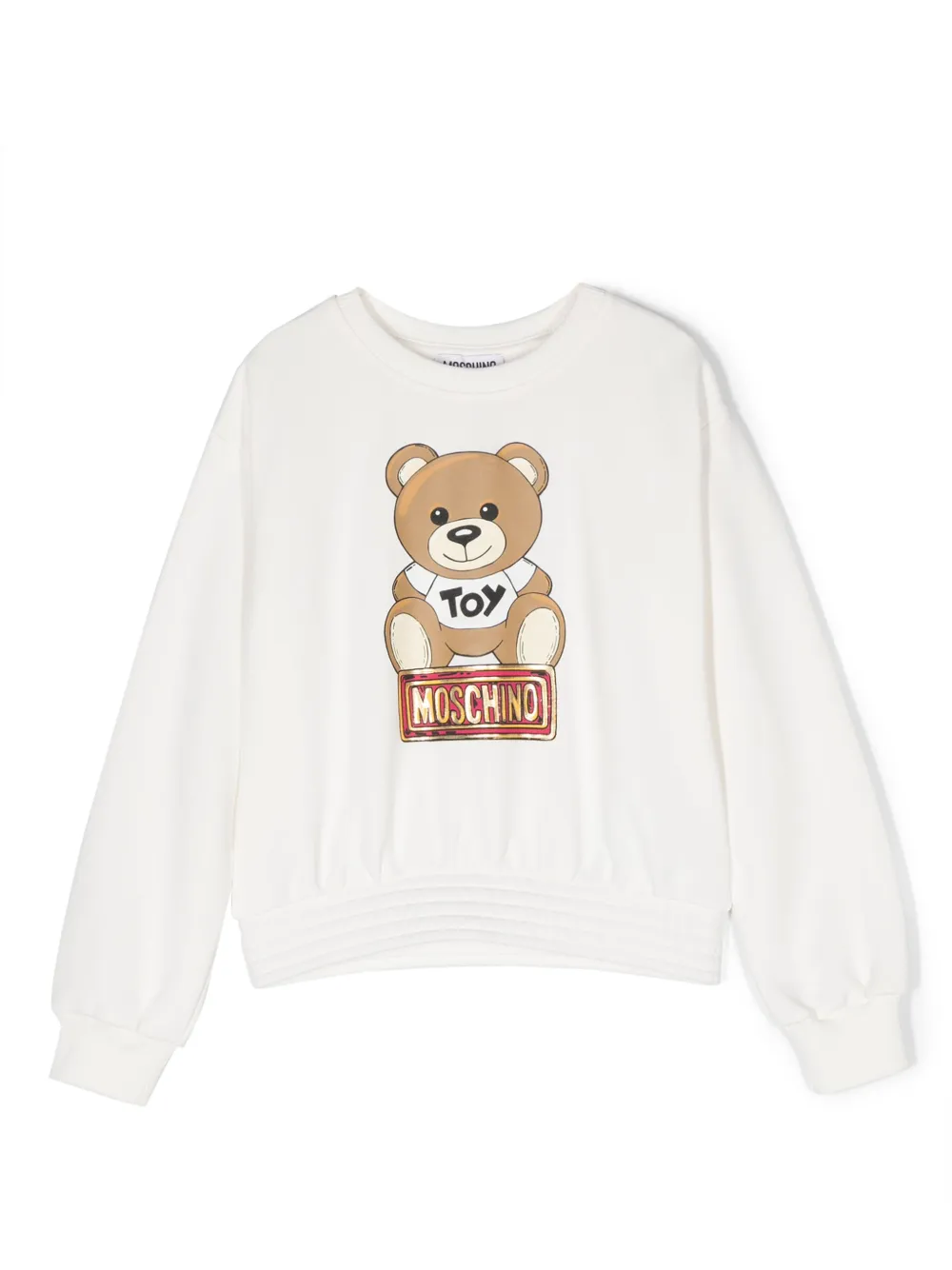 Moschino Kids Sweater met teddybeerprint Wit