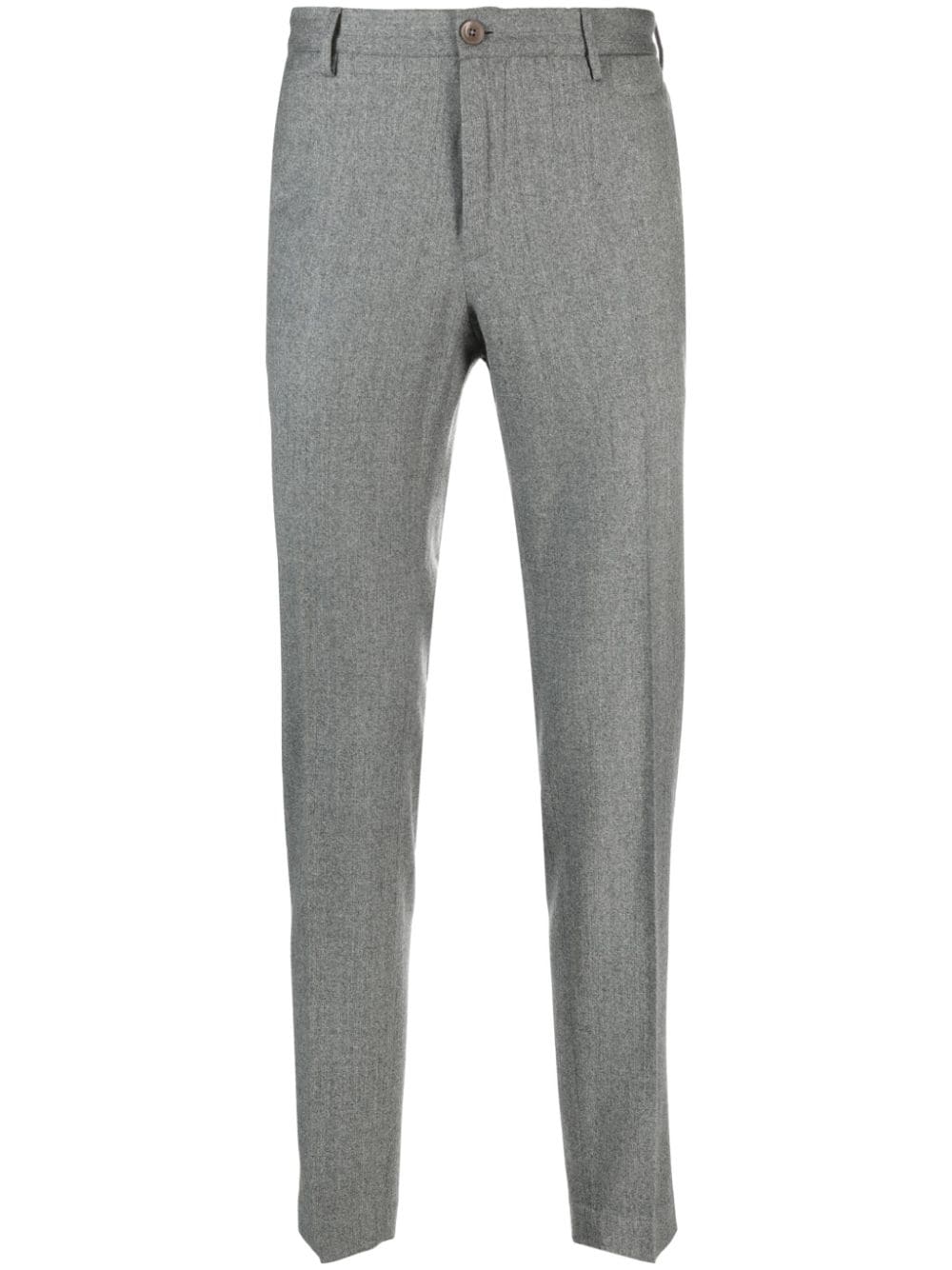 Incotex Mélange Tapered-leg Trousers In Grey