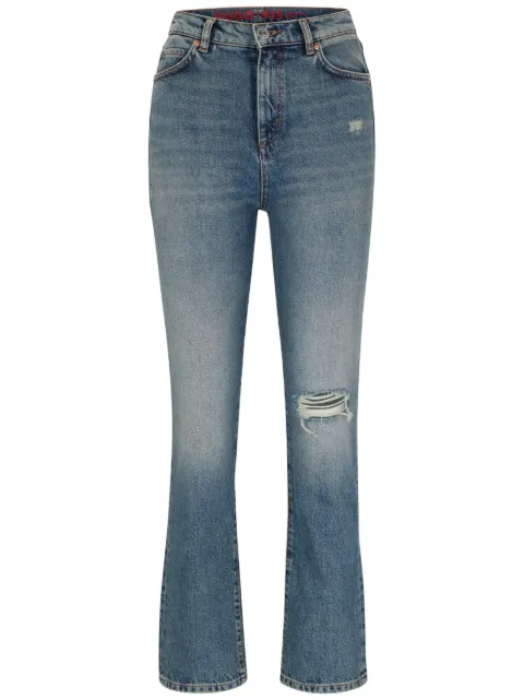 HUGO jeans tapered con parche del logo 