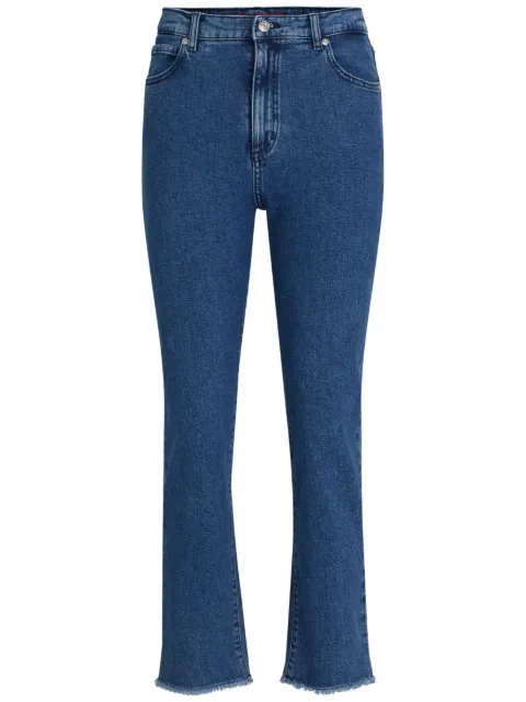 HUGO Calça jeans cenoura com logo 