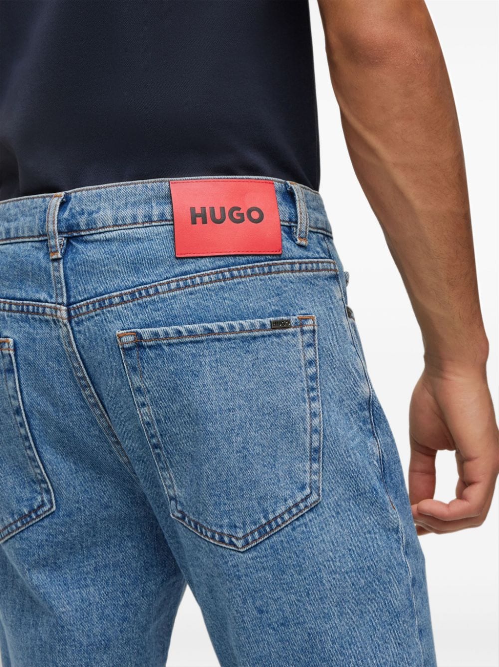 HUGO Slim-fit jeans Blauw