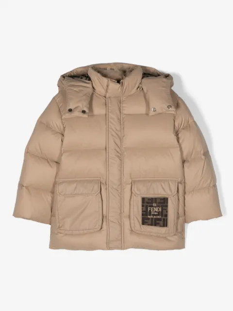Fendi Kids logo-appliqué padded jacket
