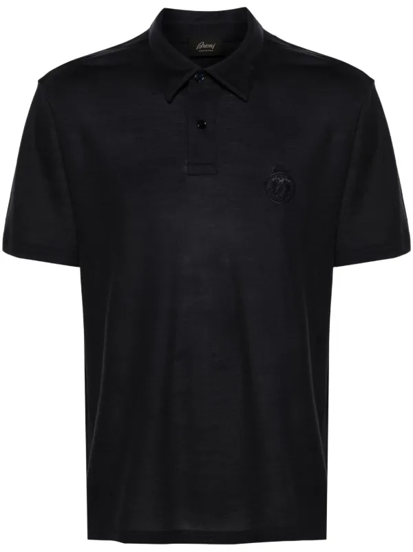 Brioni ブリオーニ　ブラック ポロシャツ Brioni ポロシャツ | ブルー | FARFETCH JP