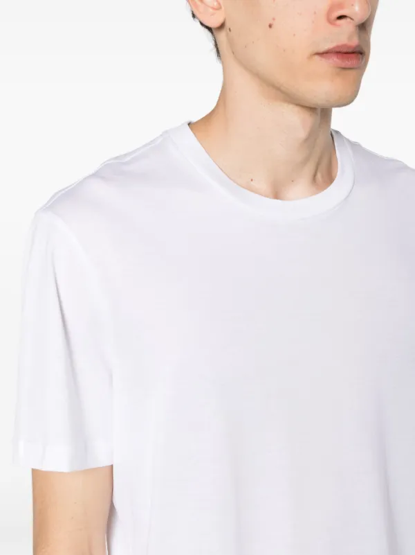 Brioni crew-neck Cotton T-shirt | White | FARFETCH JO