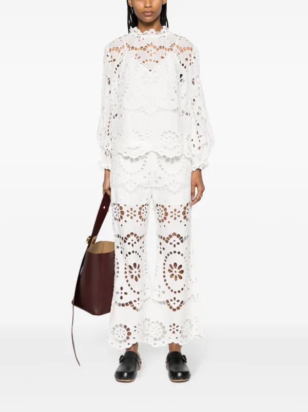 ZIMMERMANN Lexi broderie-anglaise Blouse | White | FARFETCH