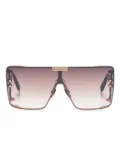 Balmain Eyewear Wonder Boy oversize-frame gradient sunglasses - Brown