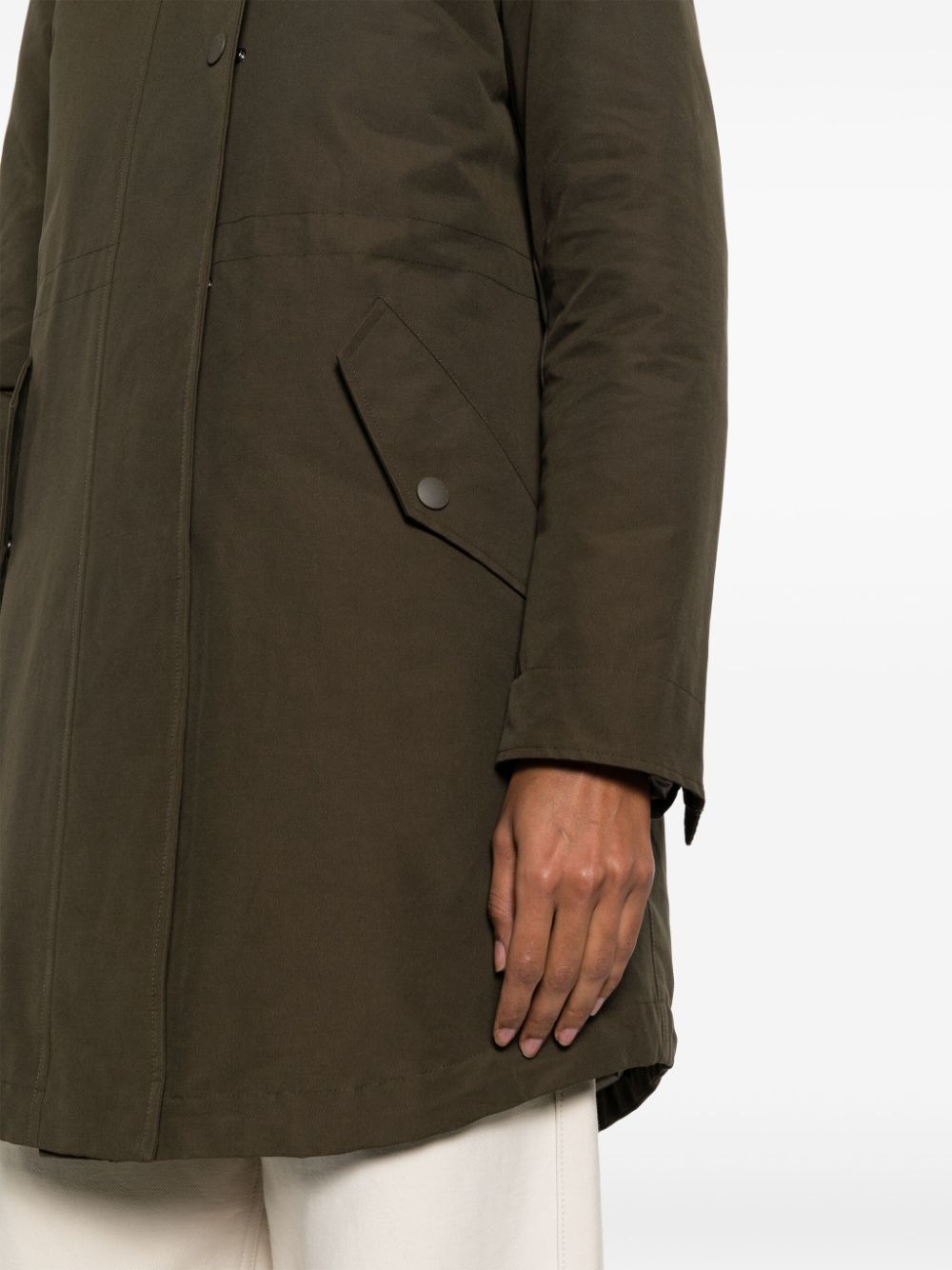 Shop Woolrich Layered Parka Coat In Green