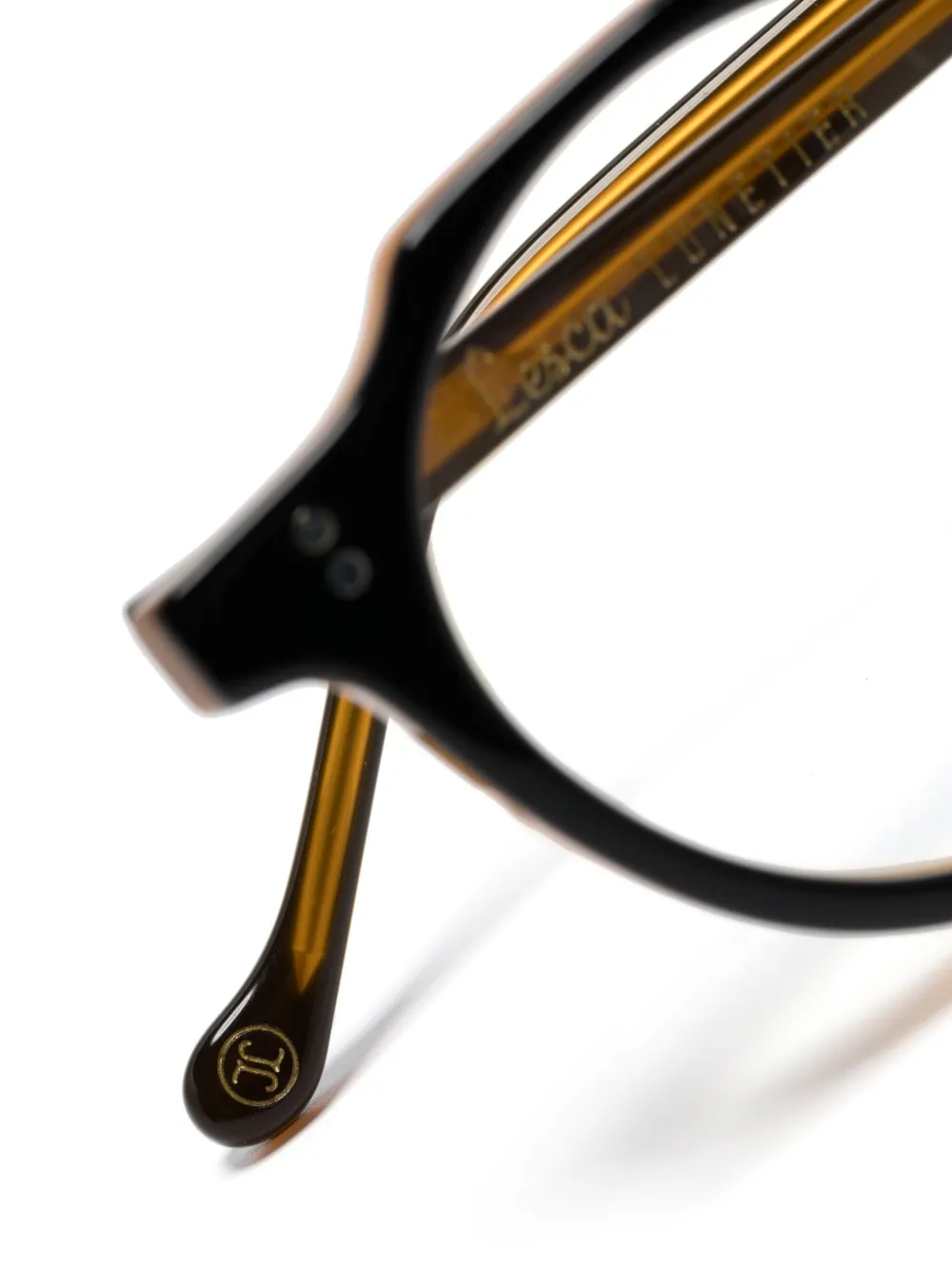 LESCA HERI ROUND-FRAME GLASSES