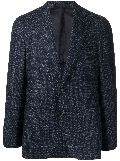 Caruso checked wool-silk blazer - Blue