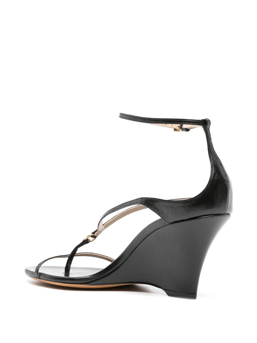 Shop Khaite Marion 90mm Wedge Sandals In Black
