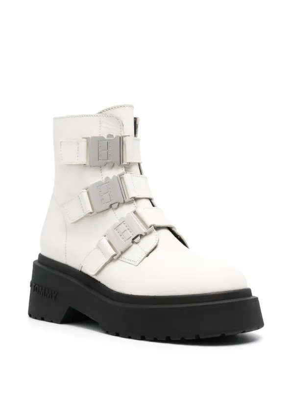 Tommy hilfiger th outlet buckle leather bootie