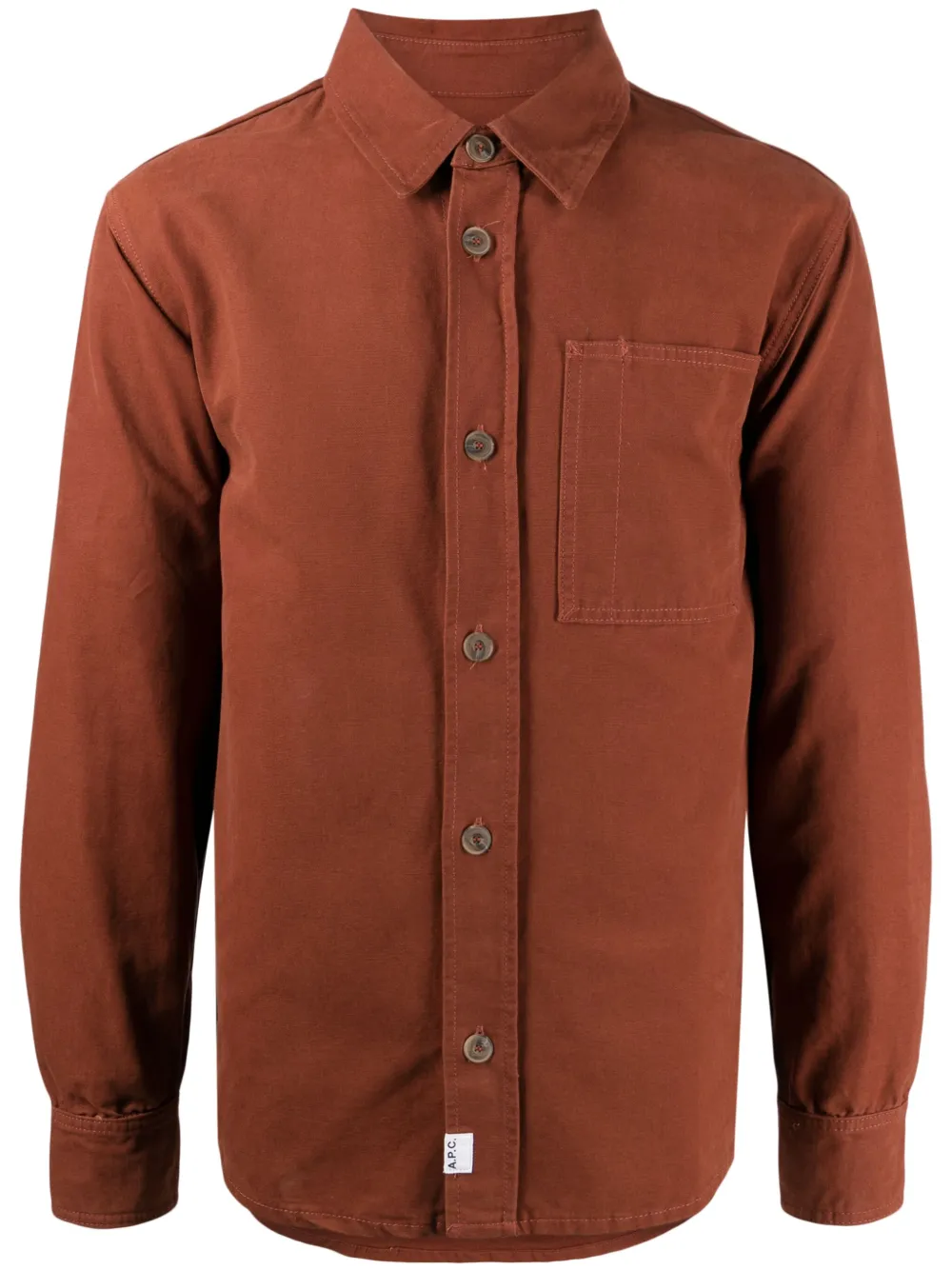 APC GRAHAM CAVALIER COTTON CANVAS SHIRT