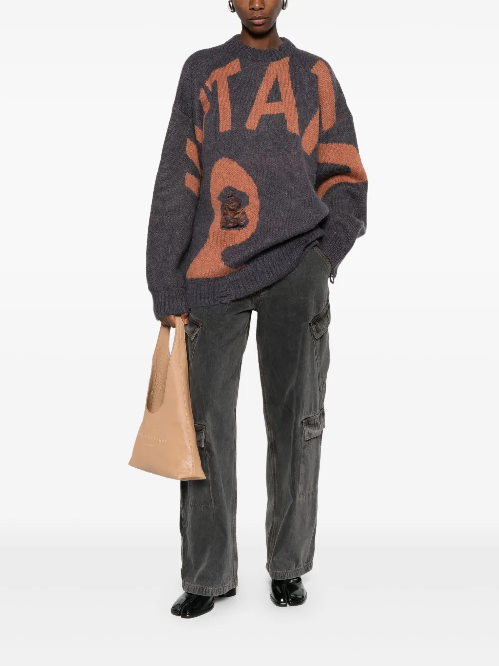 Perks And Mini Mutate Distressed Sweater In Gray