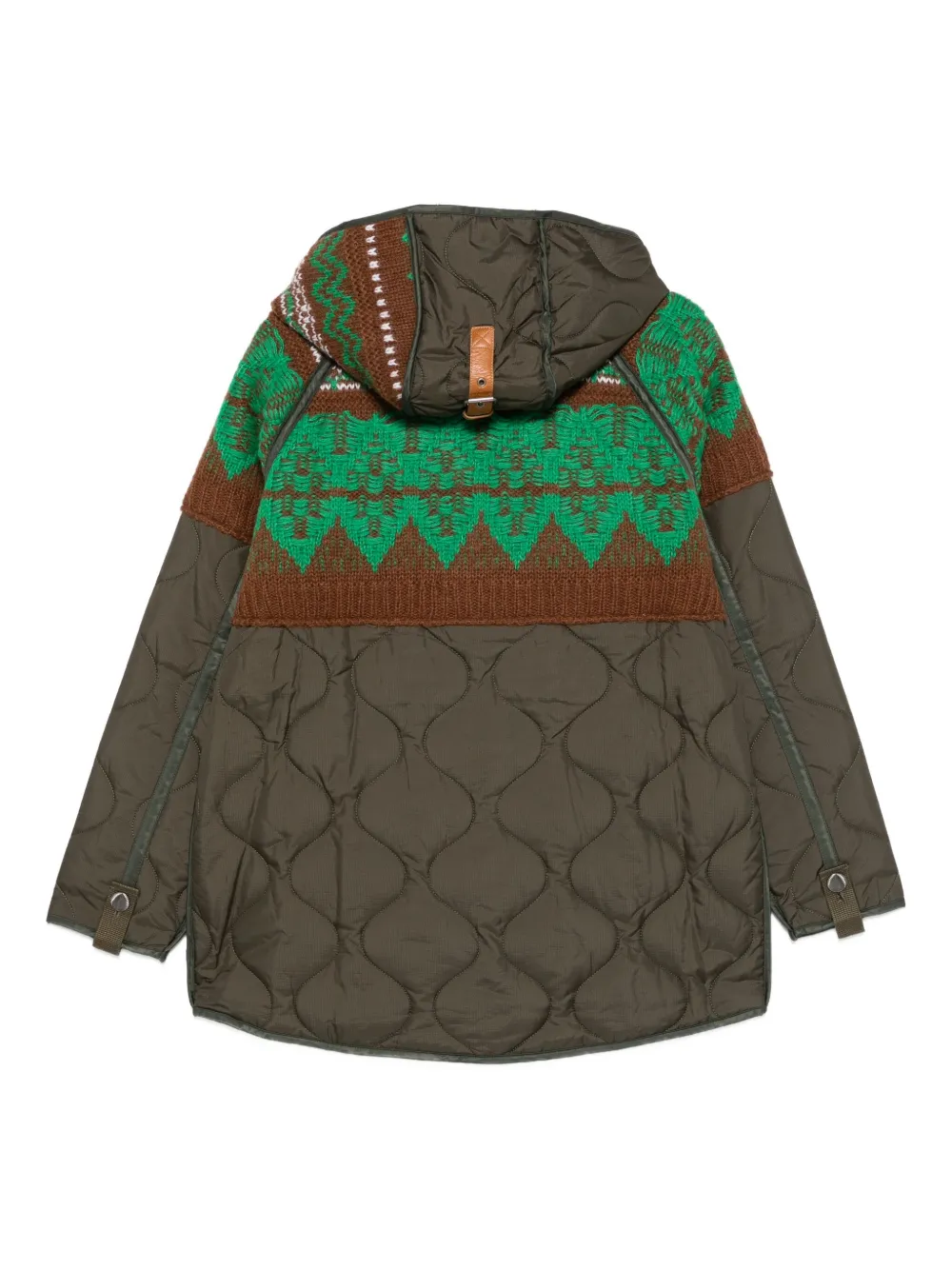 Andersson Bell nordic-knit quilted parka Groen