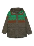 Andersson Bell nordic-knit quilted parka - Green