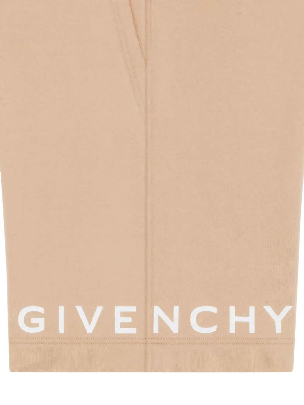 Givenchy Logo-embroidered Elastic-waist Shorts In Neutral